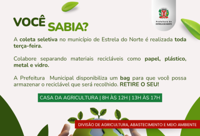 Você participa da coleta seletiva?