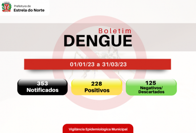 Dengue: boletim atualizado - 31/03/2023